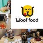 Alimentos orgánicos para perros y logo de la panadería orgánica para perros Woof food de Honduras.