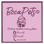 bocapets logo. reposteria canina y felina en mexico