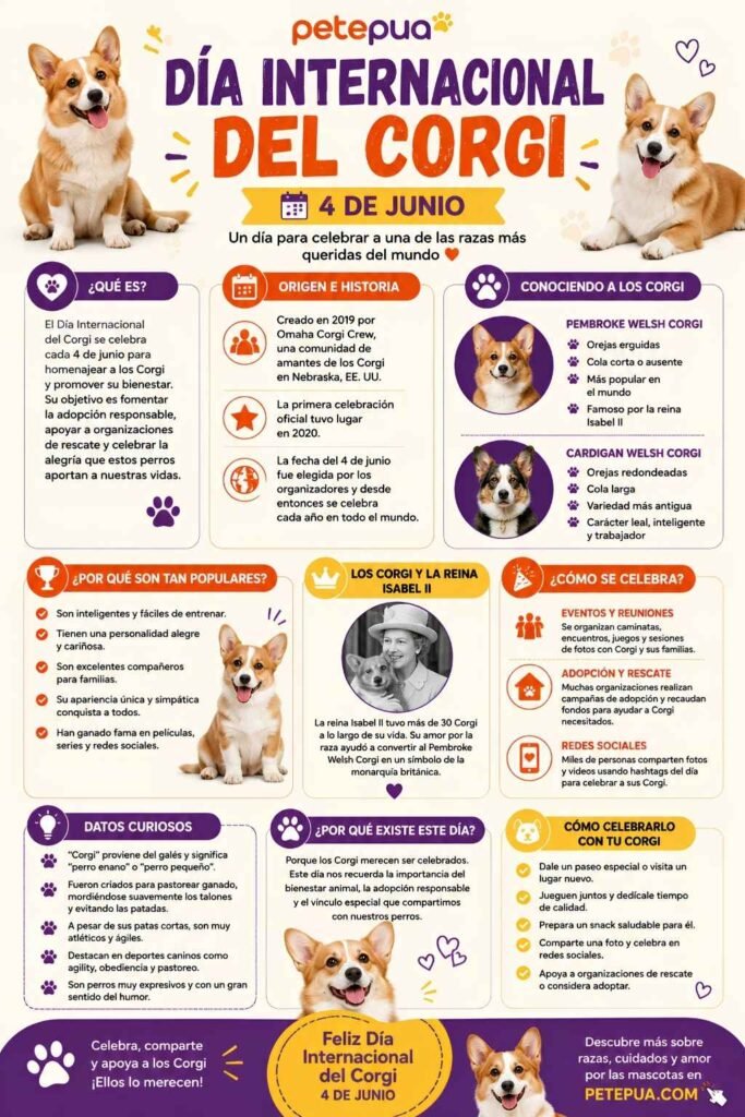 Historia y datos curiosos del Día Internacional del Corgi celebrado cada 4 de junio
